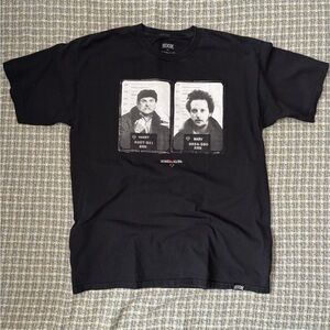 Black Graphic T-Shirt Rook x Home Alone Film Tee for Men